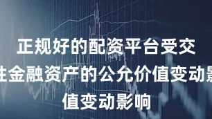 正规好的配资平台受交易性金融资产的公允价值变动影响